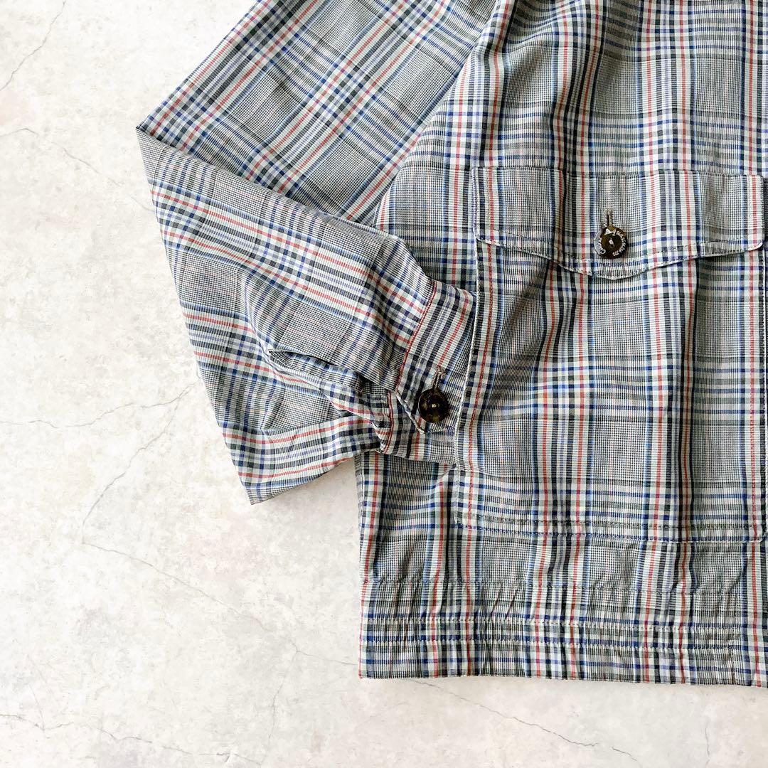 90s~ Aquascutum チェック柄 短丈 ボックス ジャケット