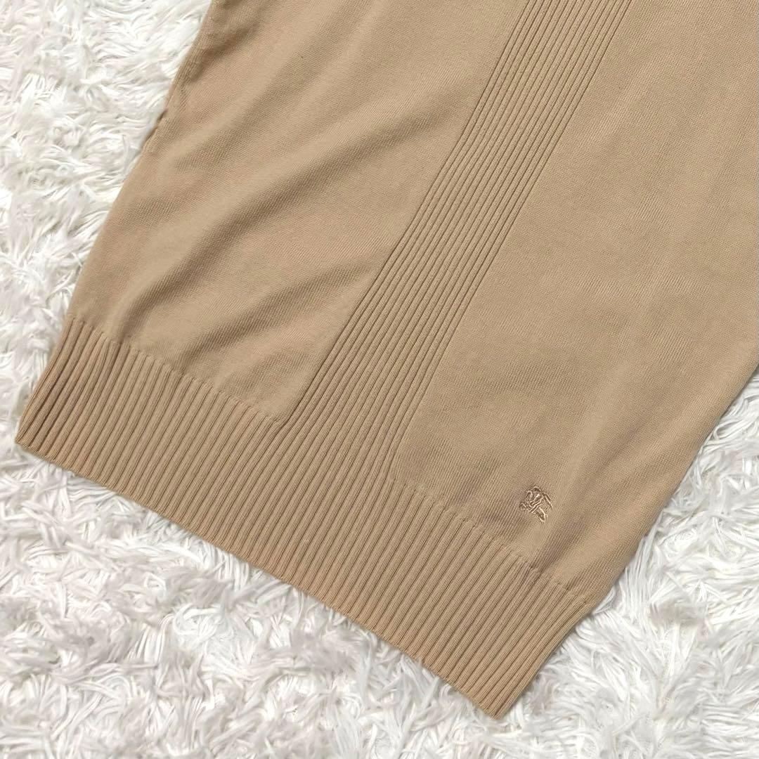 バーバリー ロンドン カーディガン 半袖ニット セット ロゴ刺繍 ベージュ M