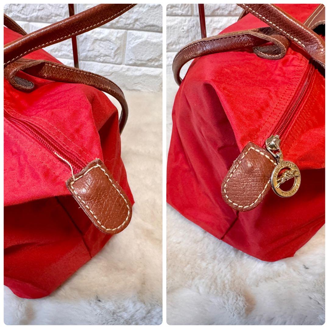 ロンシャン longchamp プリアージュ Lトートバッグ 赤 レッド