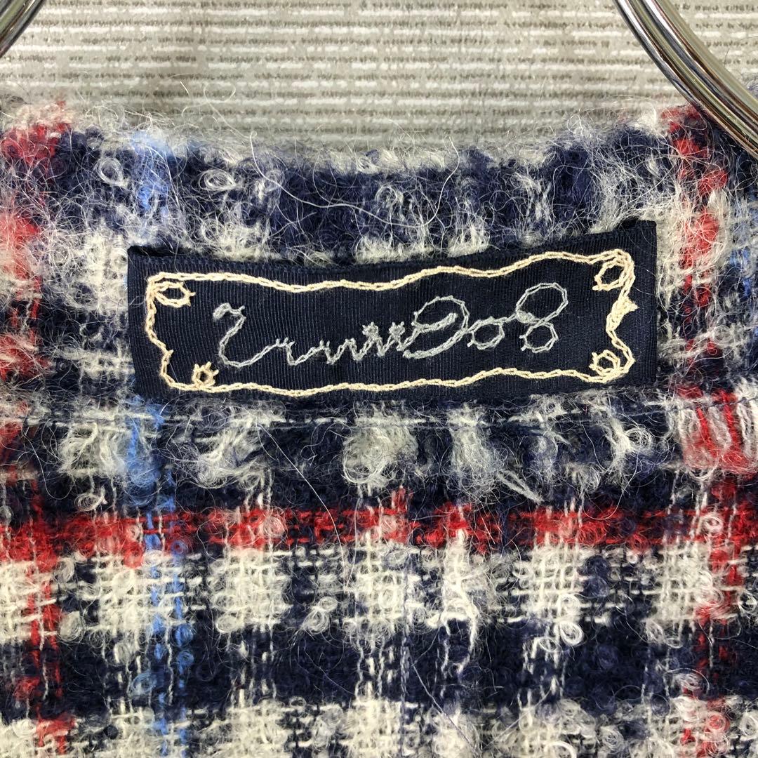45rpm umi908 ウール チェック フリンジ ツイードジャケット 3