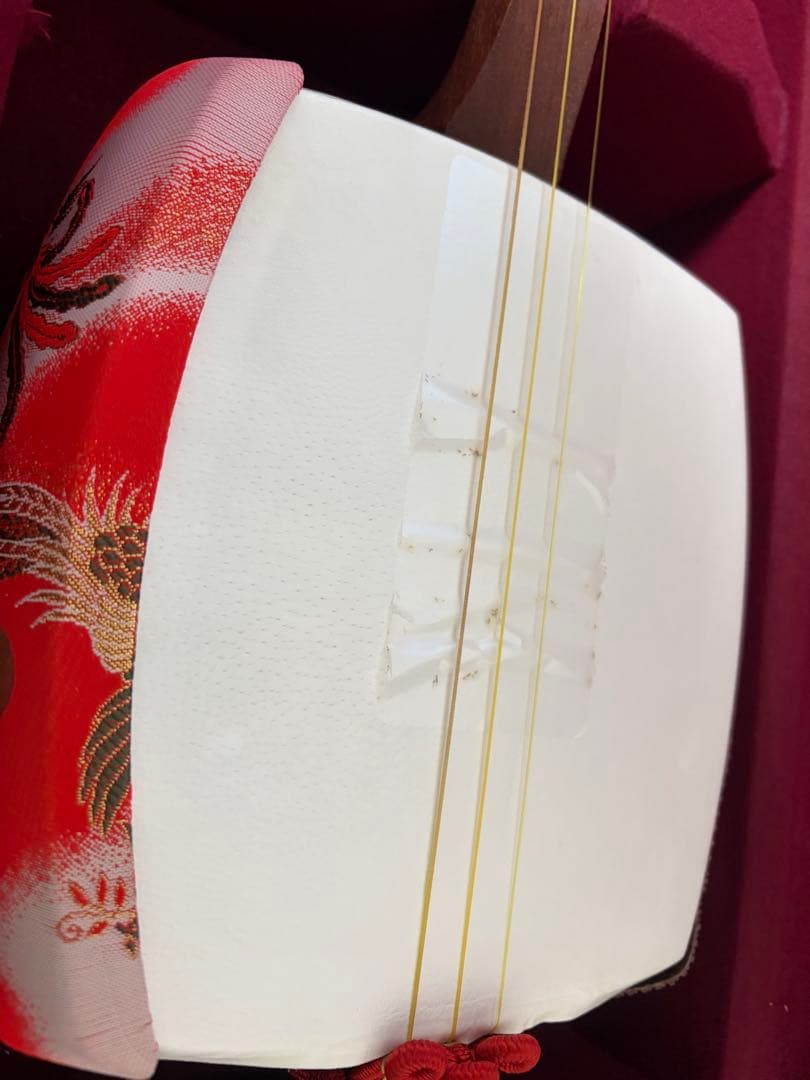 三味線 本体 和柄装飾付き 現状品