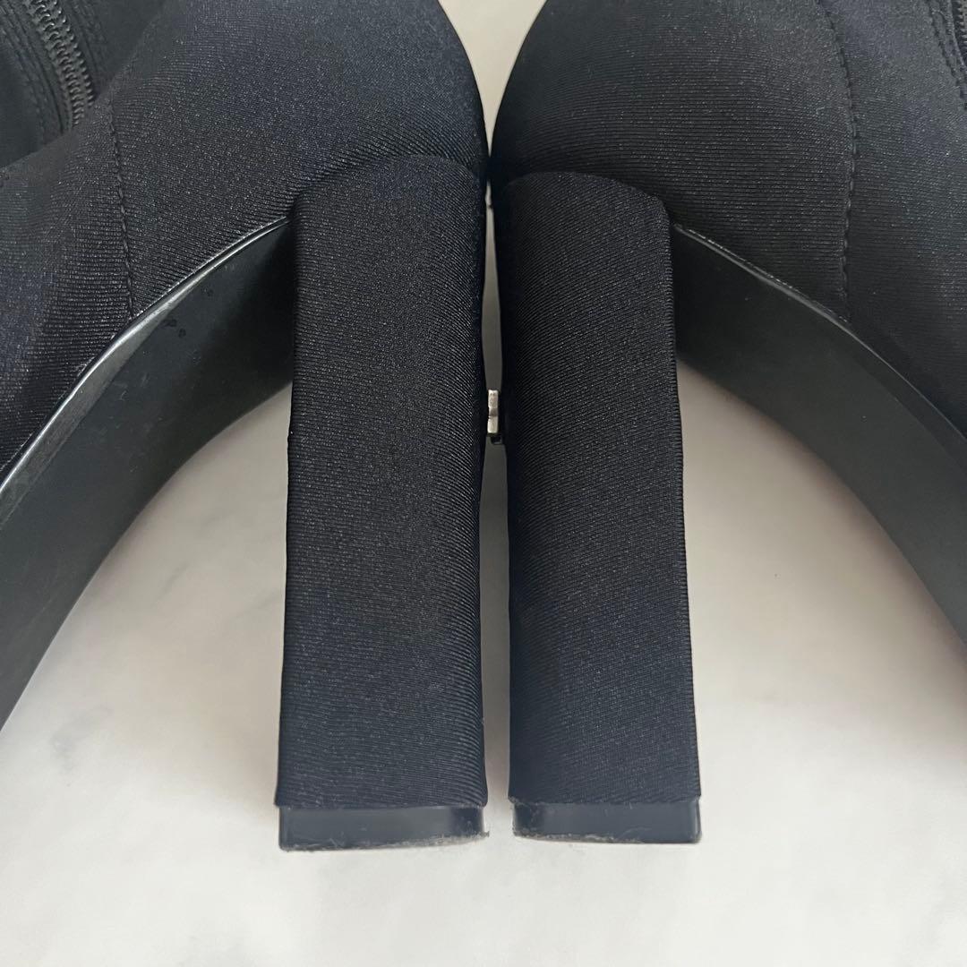 美品 YELLO TOKYO BLACK LONG ニーハイ ブーツ ロング M