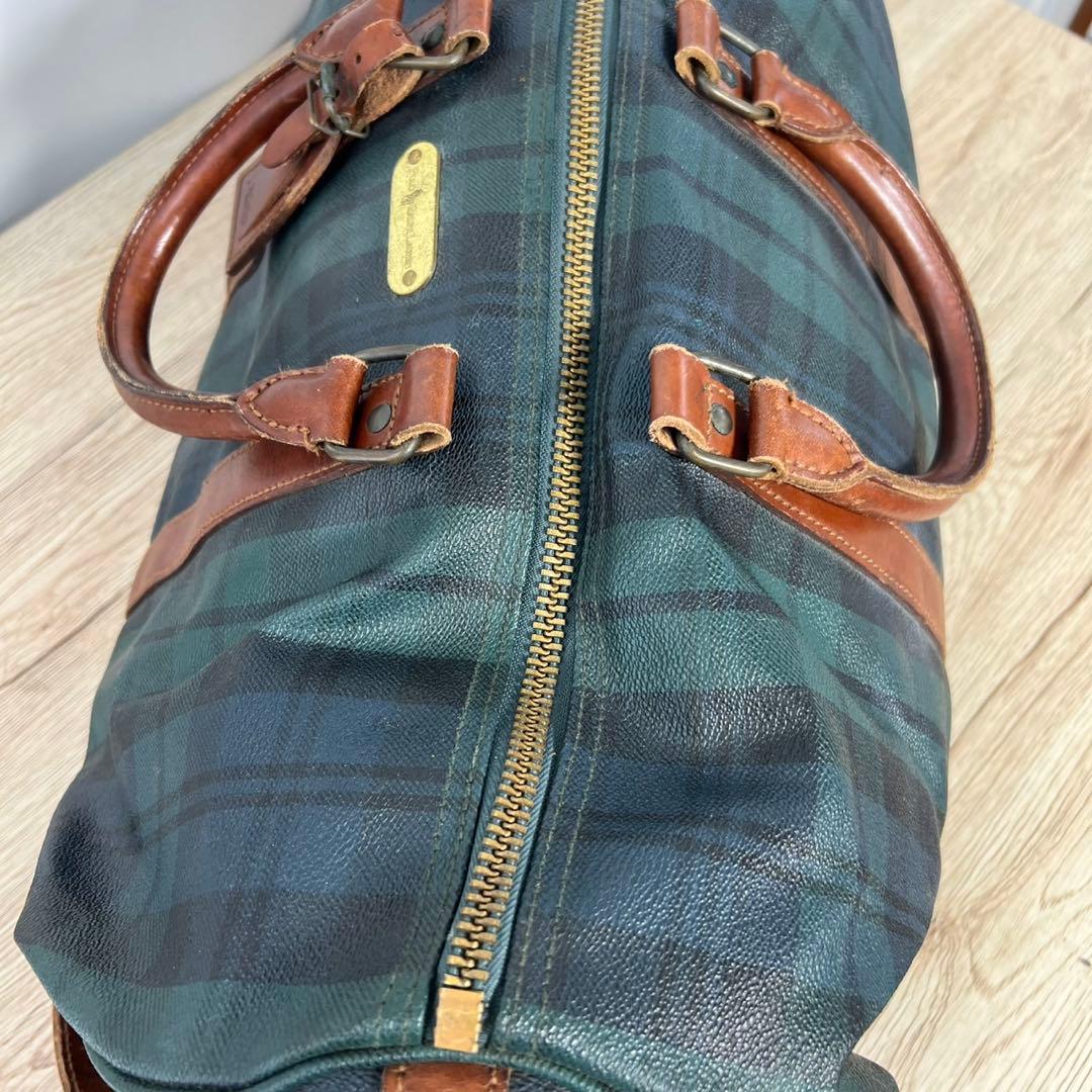 ポロラルフローレン 2way チェックボストンバッグ ショルダーバッグ C125