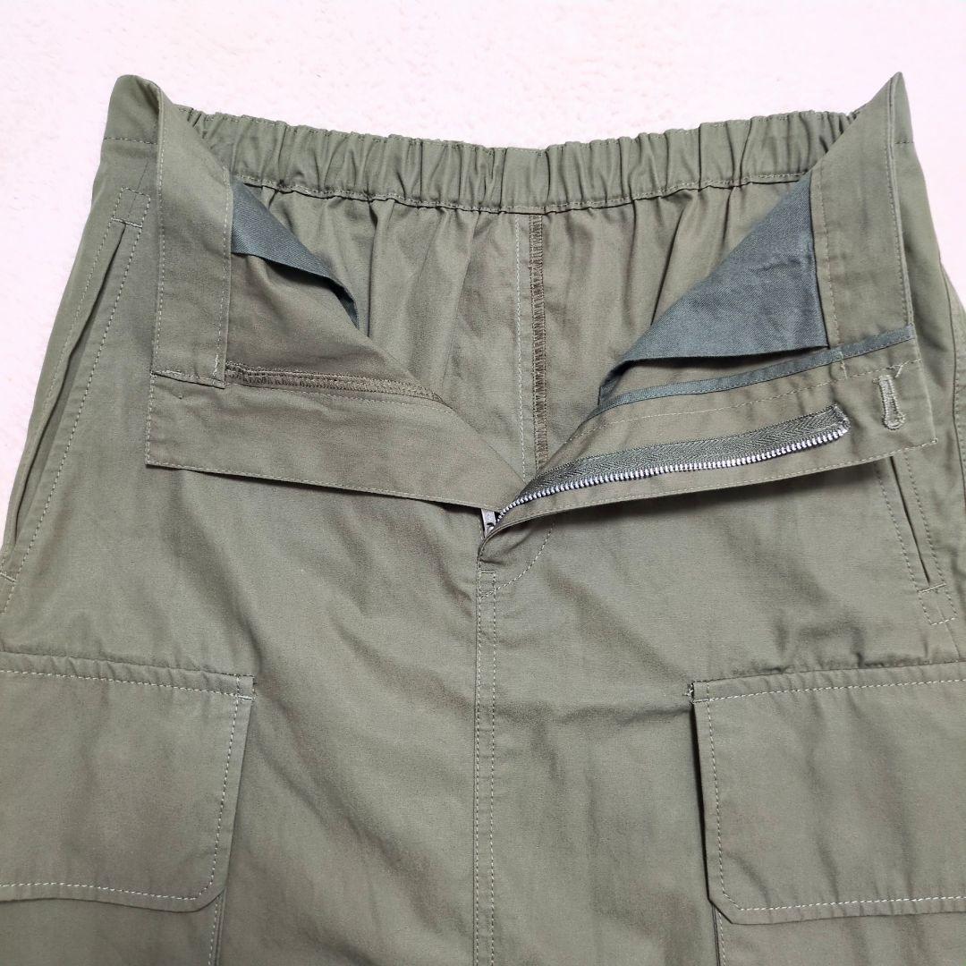 Spick & Span カーゴポケットIラインスカート　カーキ