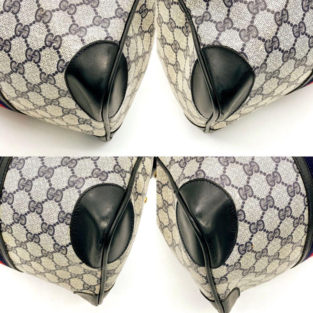 【GUCCI】ボストンバッグ　GGスプリーム シェリーライン　ゴールド金具