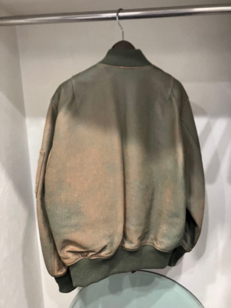 ジャケット・アウター SUGARHILL GILL LEATHER MA-1 (GREEN GILL)