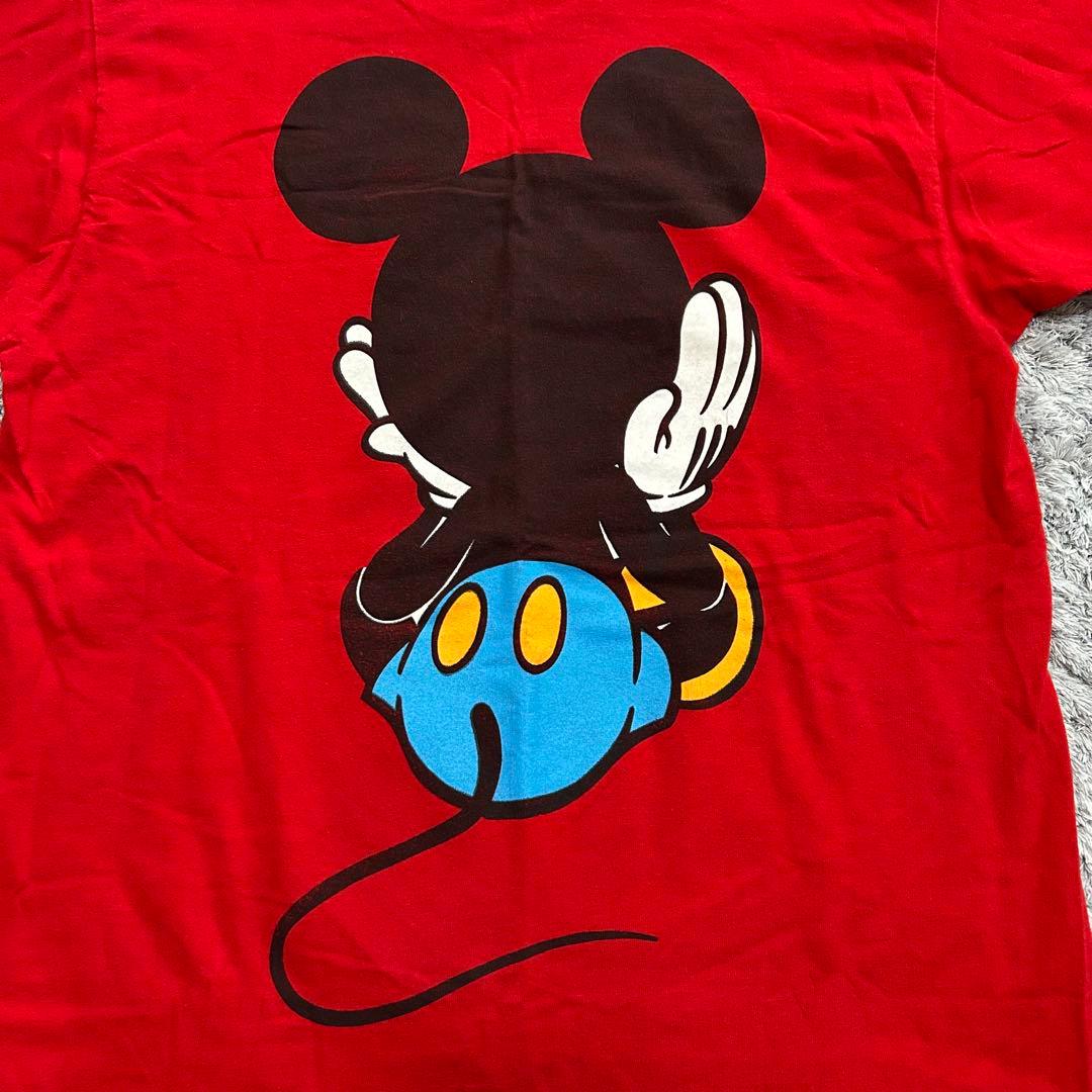 レア 90s USA製 お座りミッキー 青パン Mickey シングルステッチ
