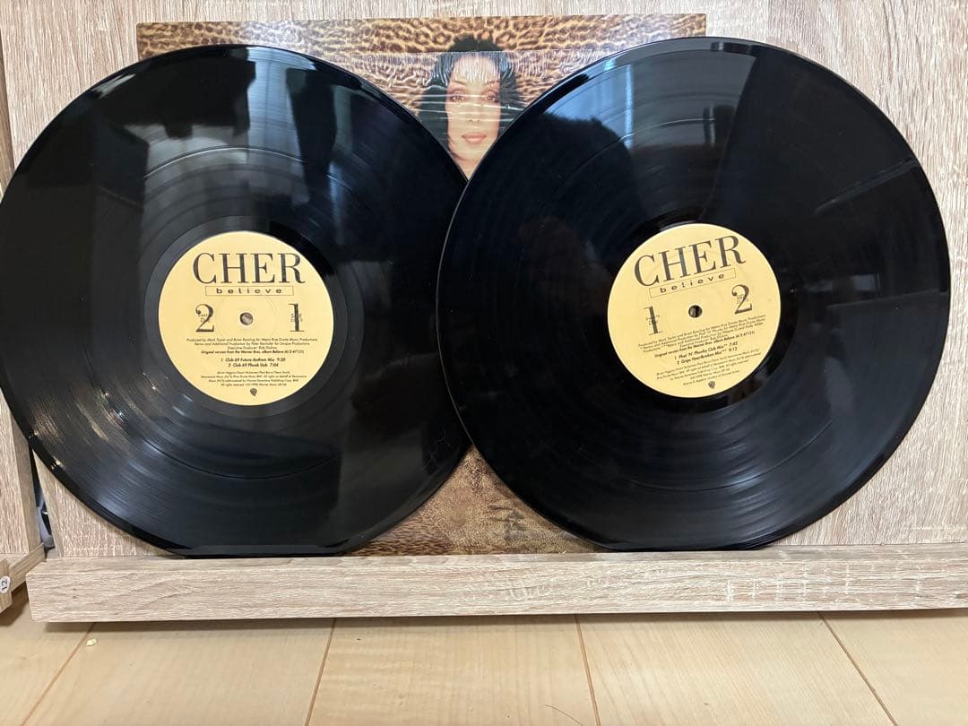 CHER 2枚組レコード ヒョウ柄ジャケット
