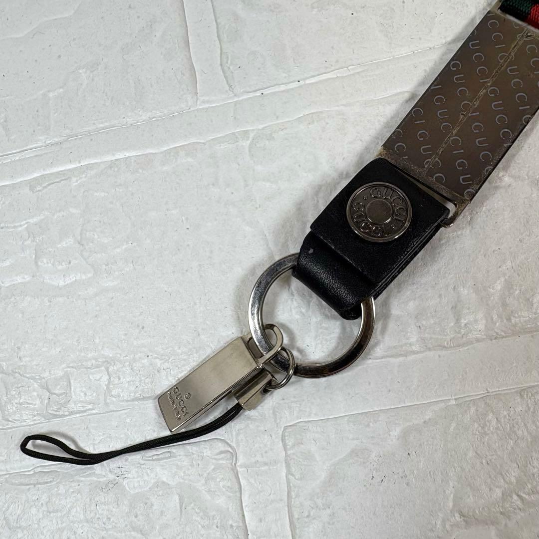 ☆グッチ GUCCI ネックストラップ シェリーライン グリーン レッド
