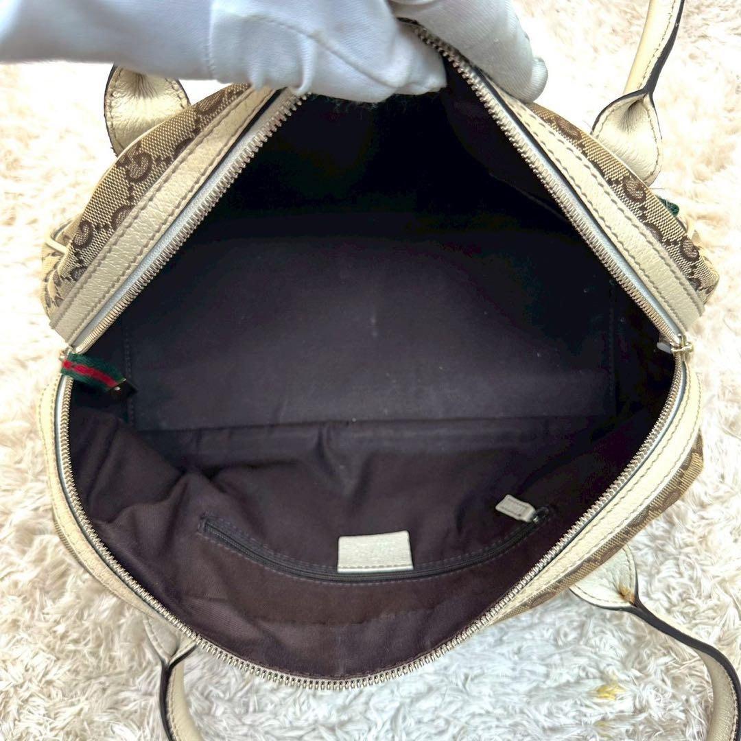 【美品】GUCCI シェリーライン プリンシー ミニボストン ショルダーバッグ