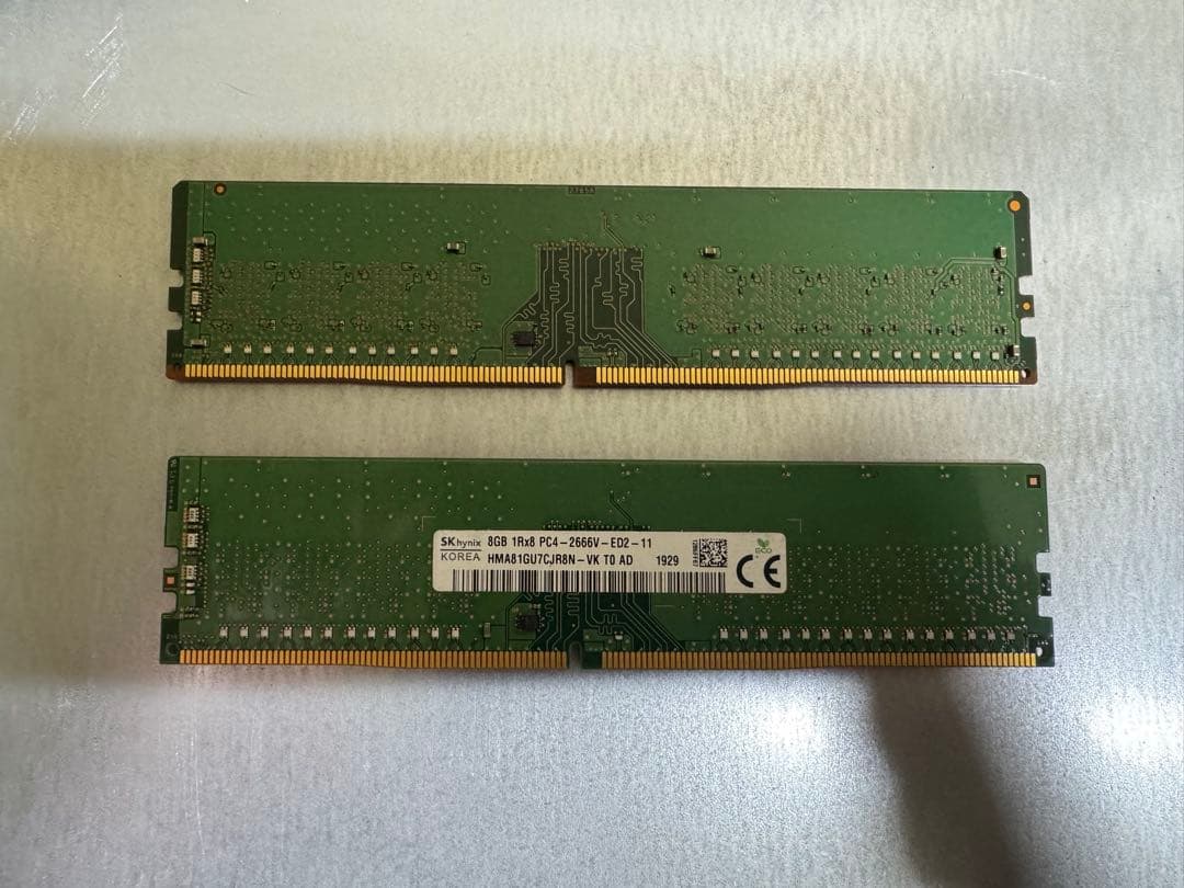 DDR4 メモリ　8GB×2枚　合計16GB 2666V