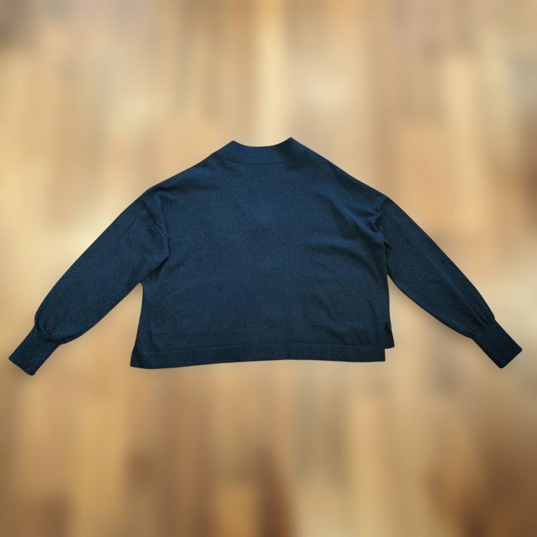 IENA イエナ ドライコットンVネックカーディガン NAVY