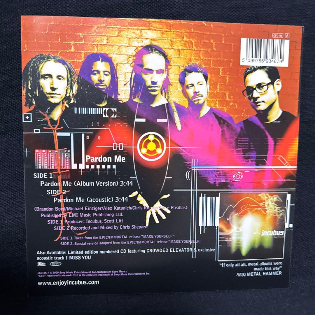 Incubus Pardon Me 限定版　7インチEP レコード