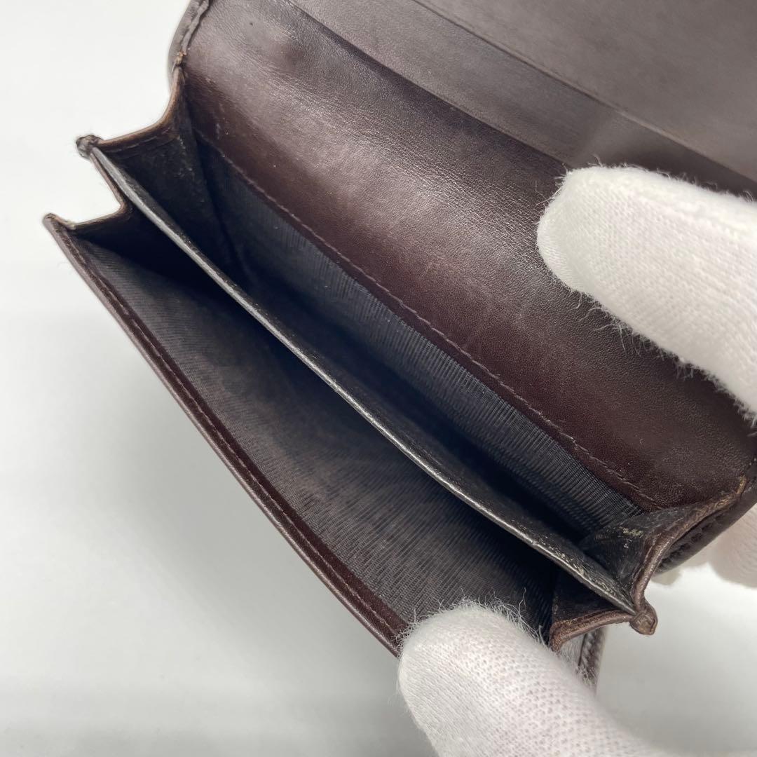 【良品】 GUCCI カードケース 名刺入れ GGキャンバス シェリーライン