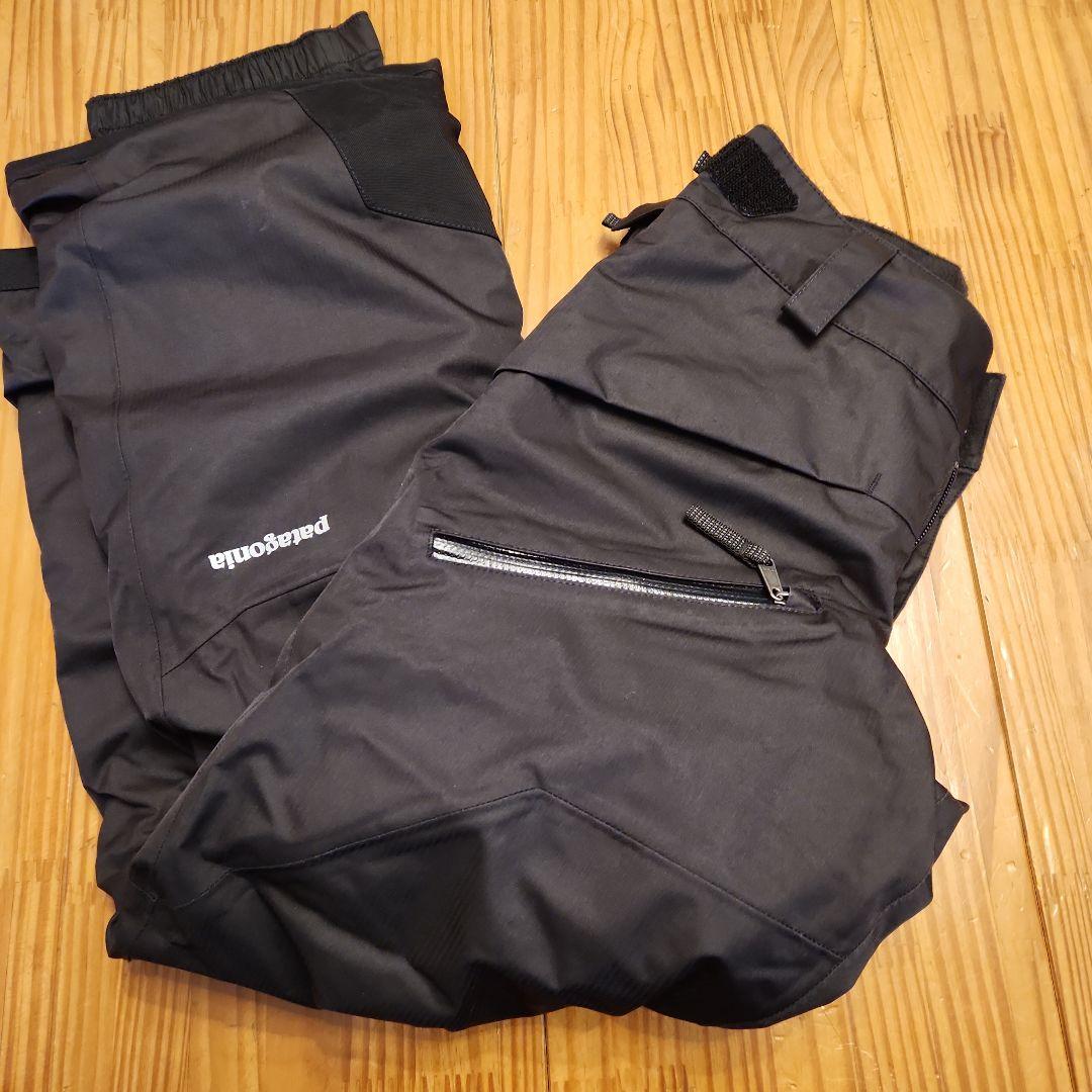【美品】パタゴニア　ボーイズ・スノーショット・パンツ　S　ブラック