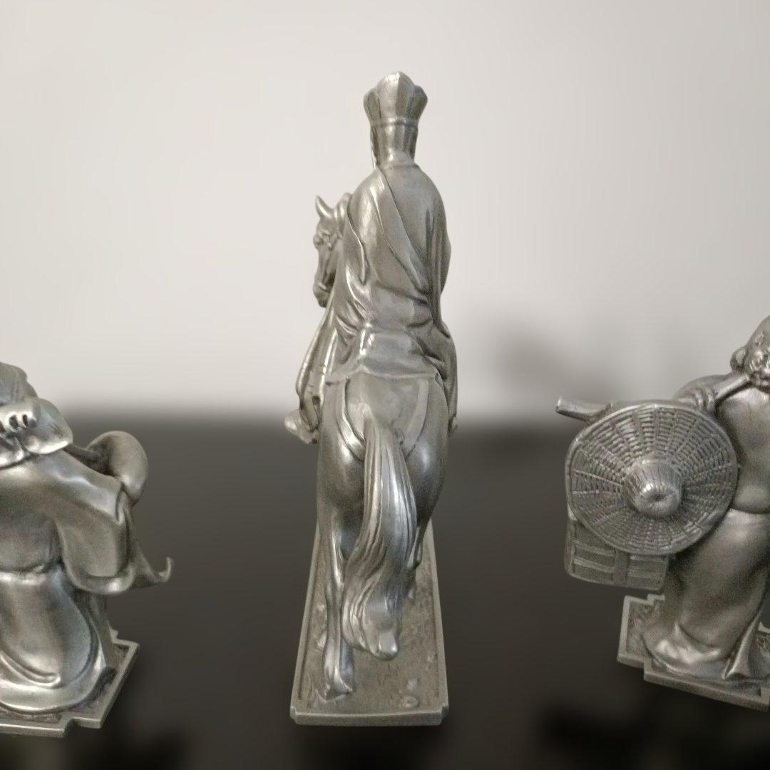 d*7様 良品　ツマセクピューター 　西遊記　　フィギュア　オブジェ　錫製
