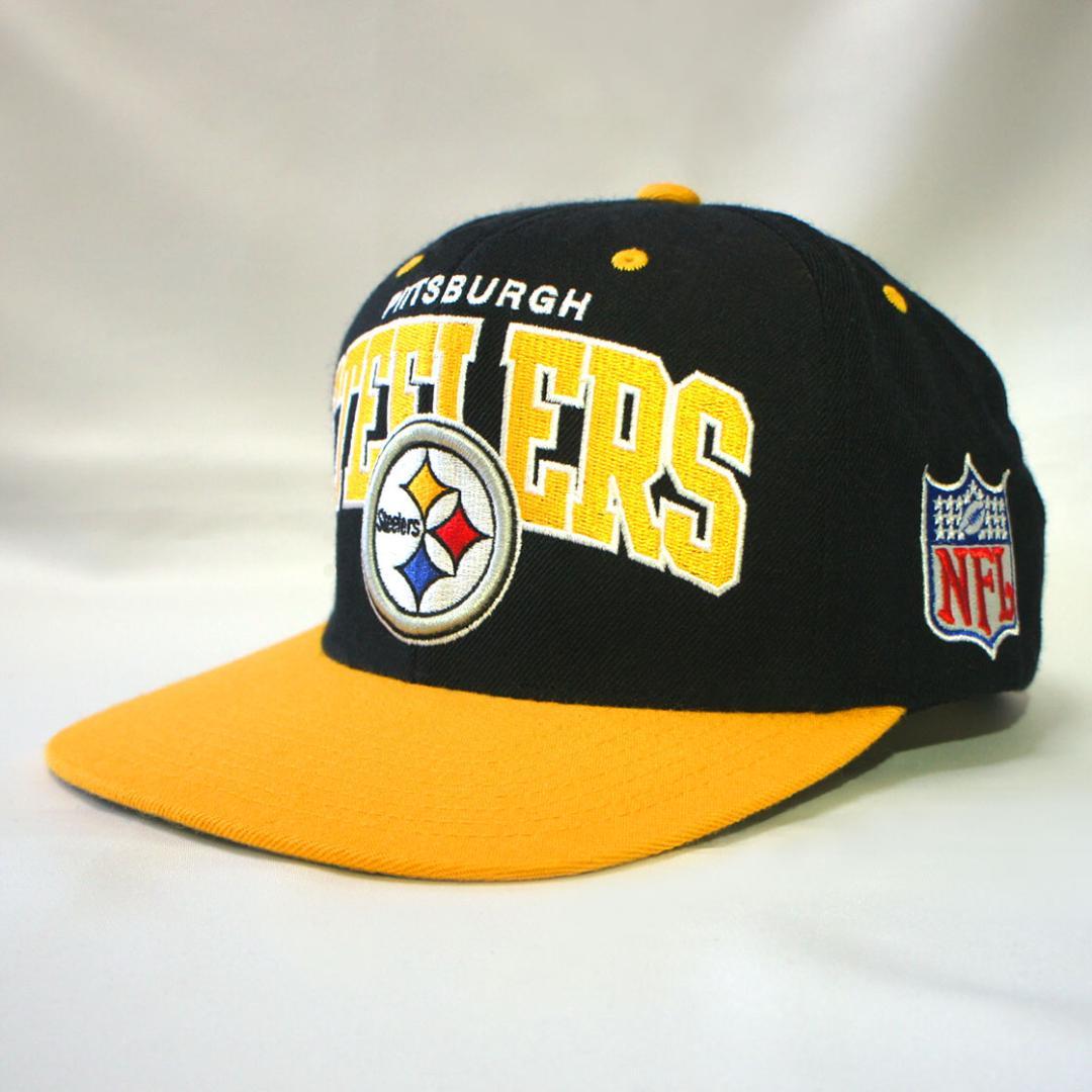 【米国購入／新品未使用】90s復刻NFLビンテージスティーラーズキャップ