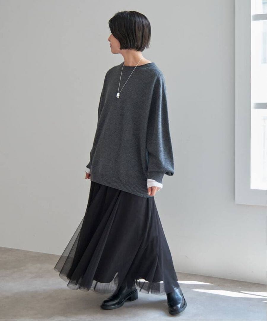 Spick &span チュールスカート　黒
