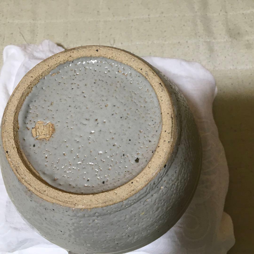 益子焼　三村北土　耳付き水指　茶道　未使用　アンティーク