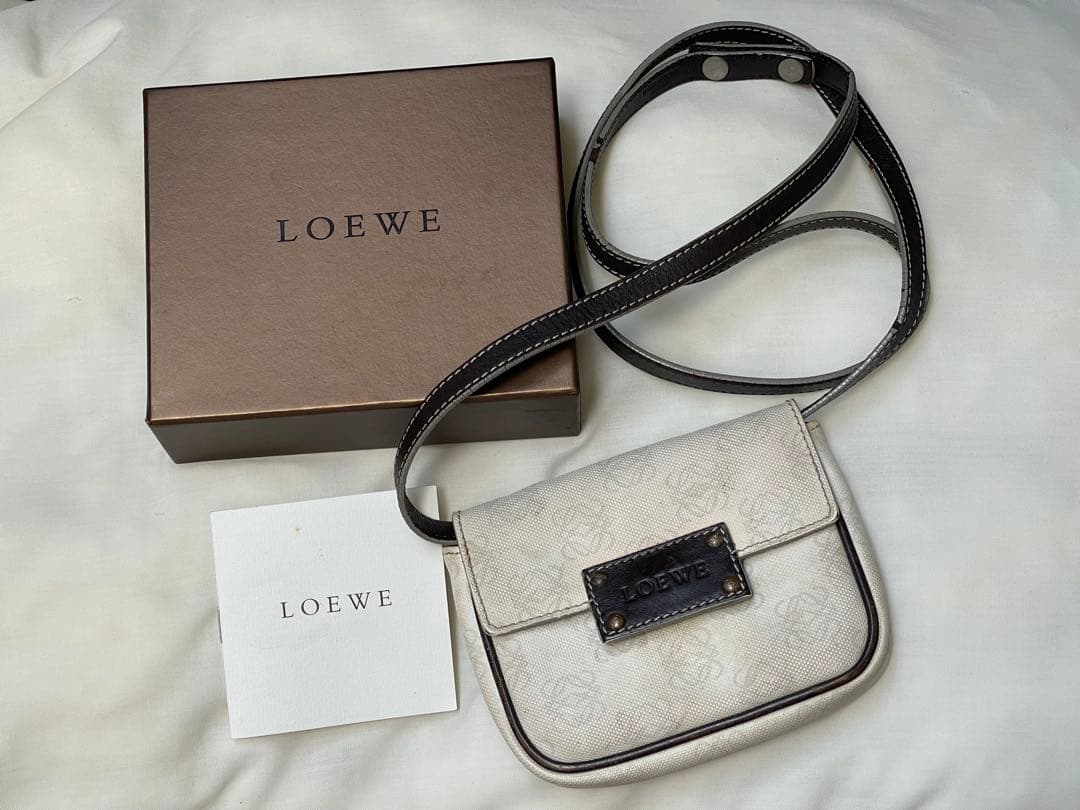 【正規品】LOEWE ロゴキャンバス ショルダーバッグ（2005年頃）
