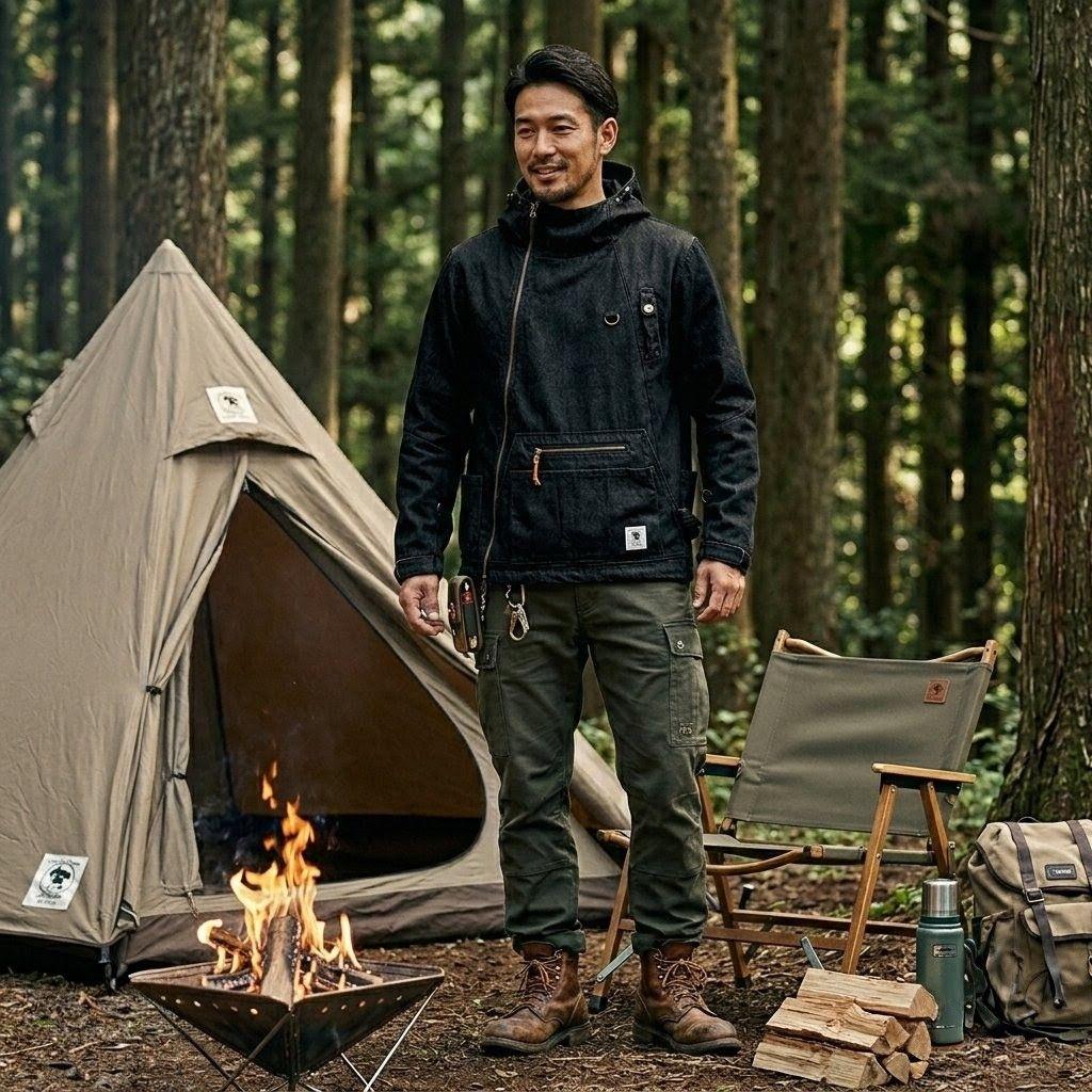 grn outdoor HIASOBI CAMPER JACKET ブラック L