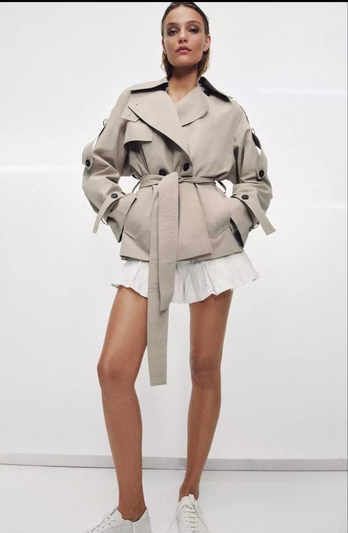 【完売品】ZARA ZWコレクション 撥水加工オーバーサイズトレンチコート M