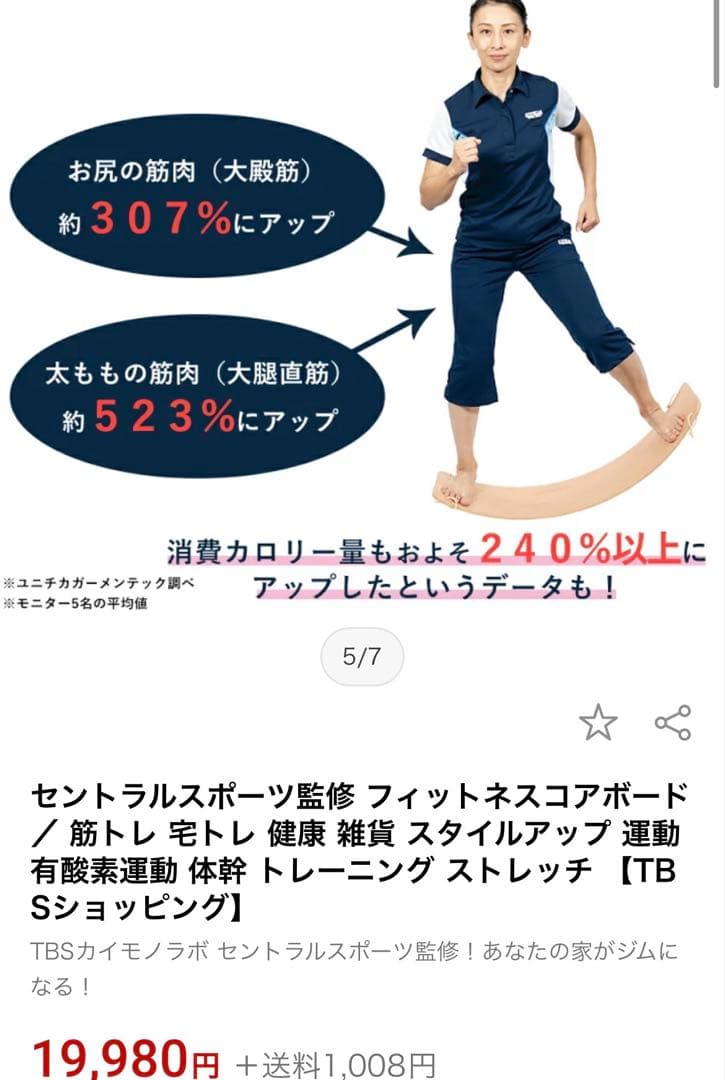 美品　セントラルスポーツ監修　フィットネスコアボード　バランスボード　ダイエット