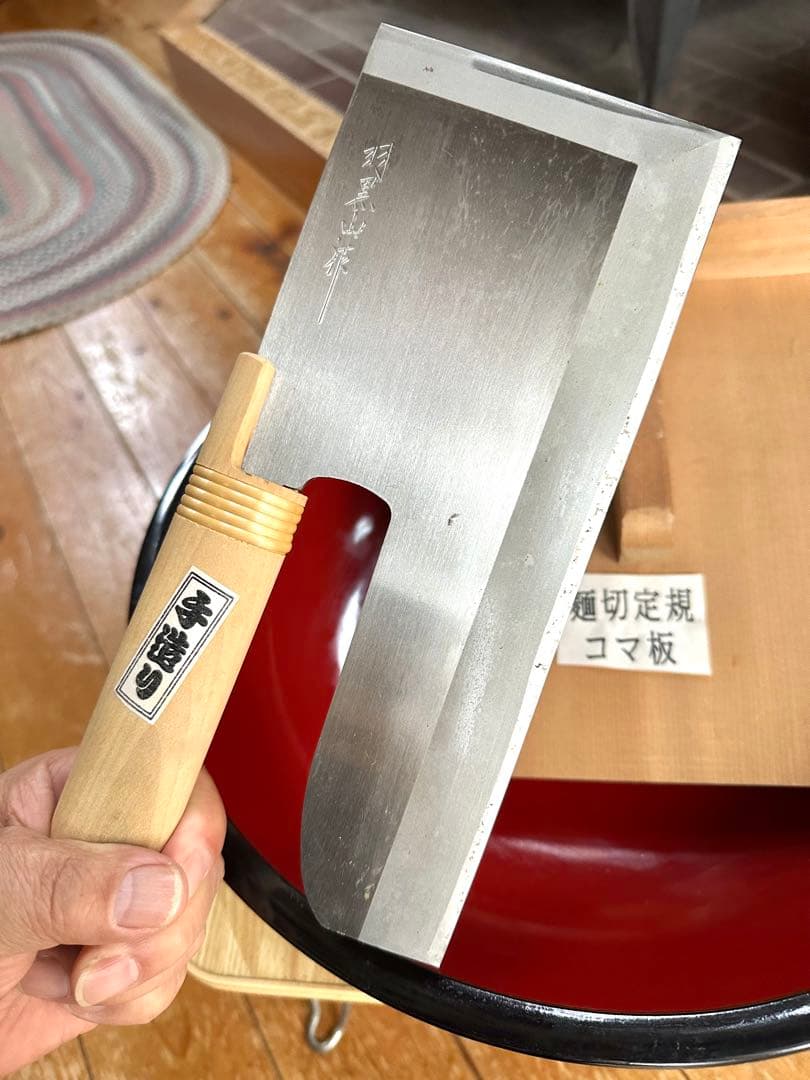 そば切り包丁とこね鉢とコマ板セット