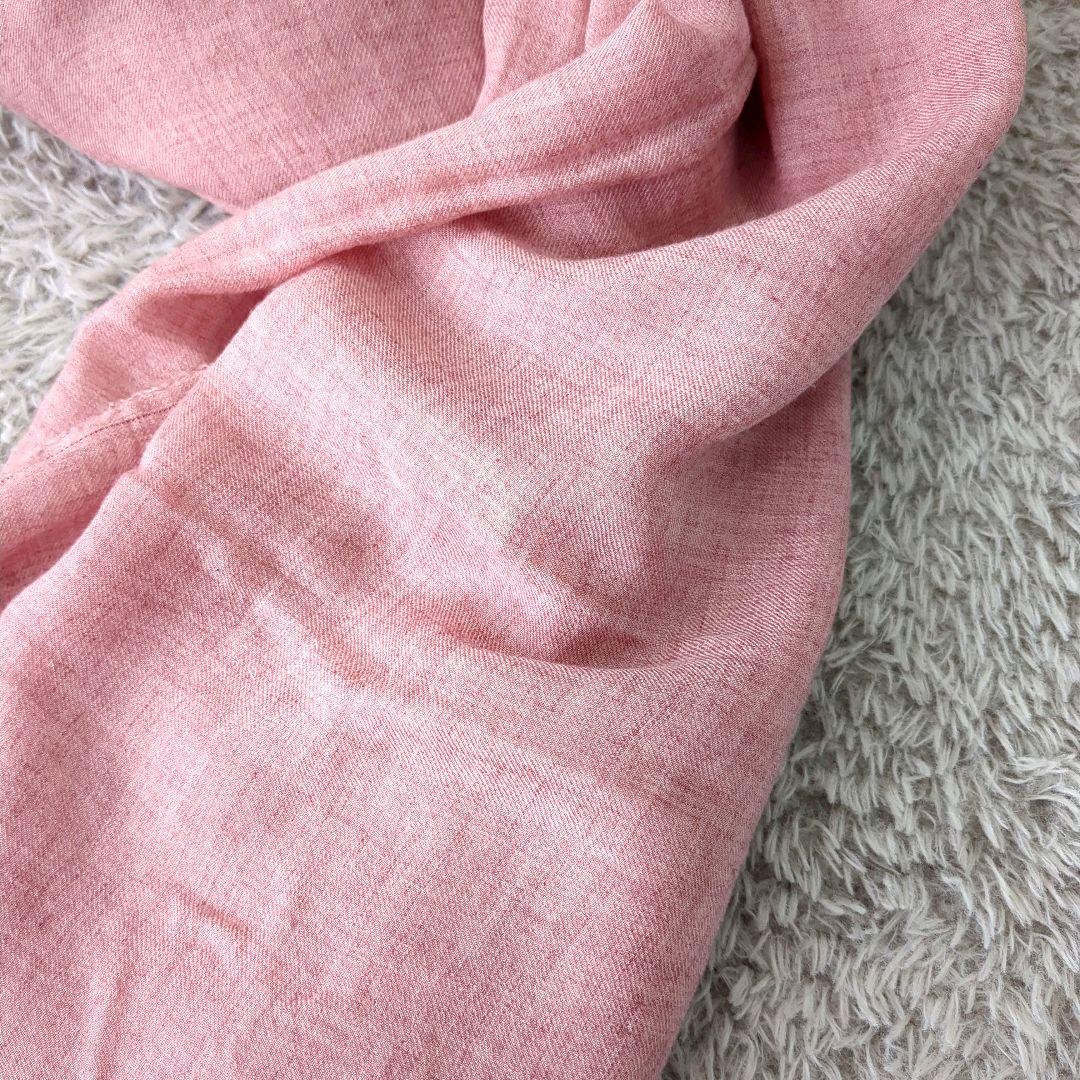 美品 ファリエロサルティ モダール カシミヤ 大判ストール ピンク イタリア製