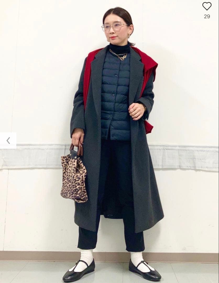 は*う様 UNIQLO Cロングコート XLサイズ　男女兼用　ダークグレー