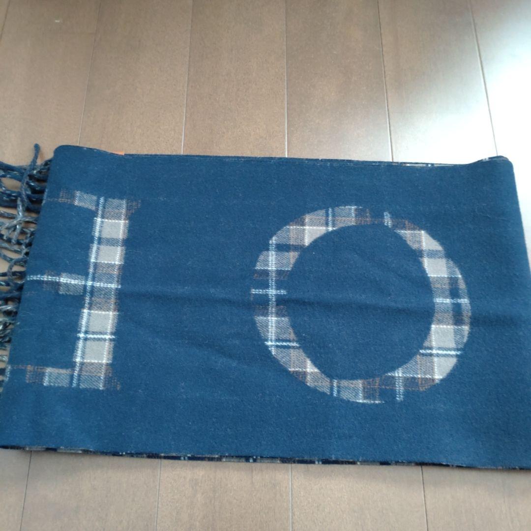 青系チェック柄マフラー LOEWE