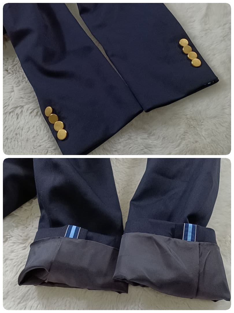 極美品✨ORIHICA × 尾州ウール テーラードジャケット 紺ブレ 金ボタンL