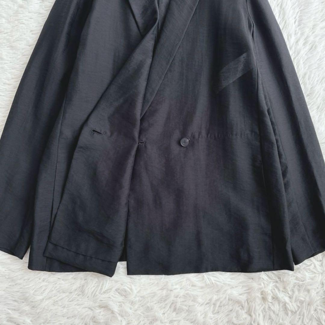 極美品 ICB 24SS リヨセルナイロンワッシャー ジャケット 黒 洗える