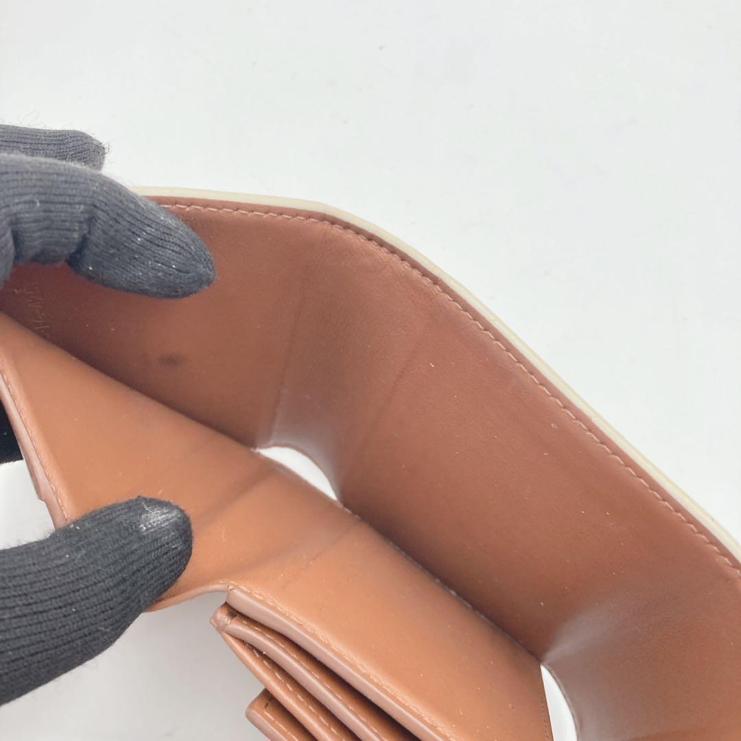 ☆美品☆セリーヌ 財布 トリオンフ スモールフラップウォレット 白 総柄