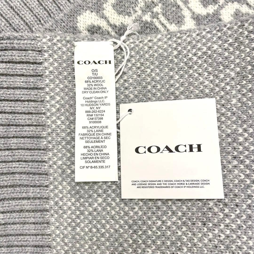 タグ付き coach マフラー 新品 冬用