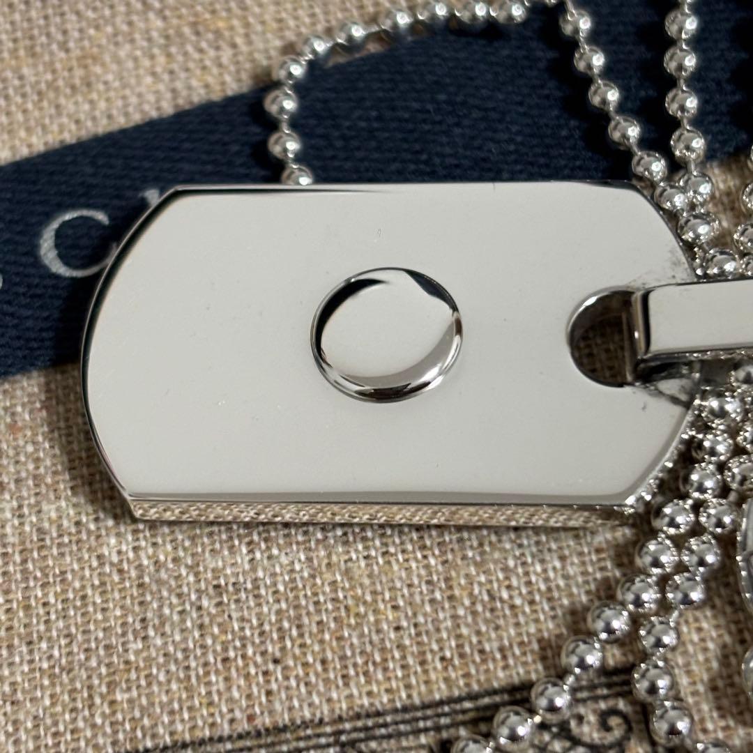 GUCCI 新品未使用品　クレストG刻印エナメル ドッグタグネックレス　925