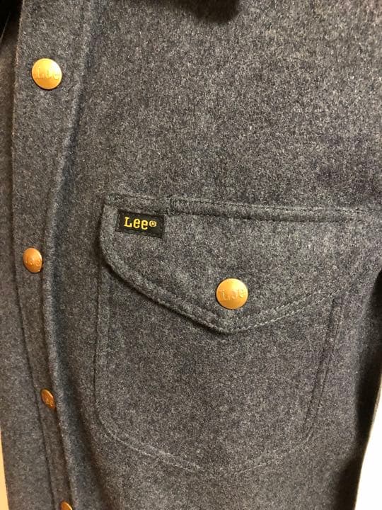 【美品】LEE　CPO　ウールジャケット　グレー　Lサイズ