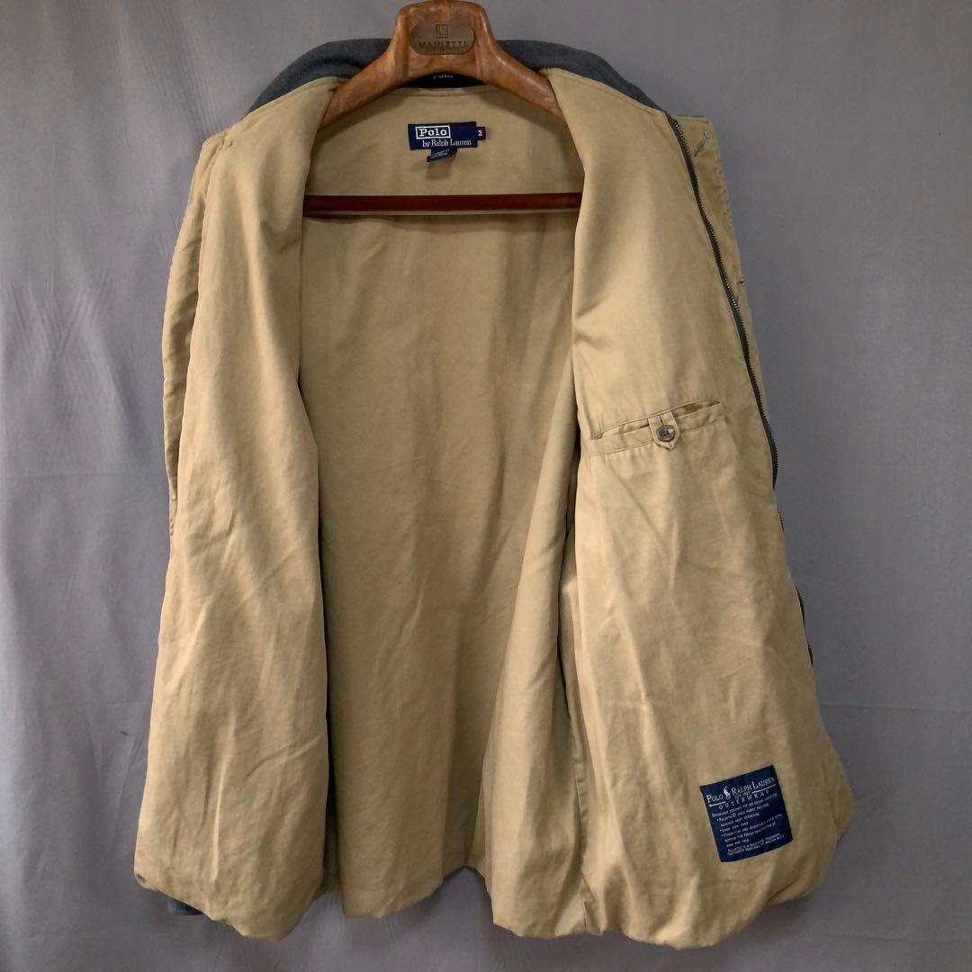 POLO ラルフローレン A-2 フリース ジャケット M 米国製 グレー
