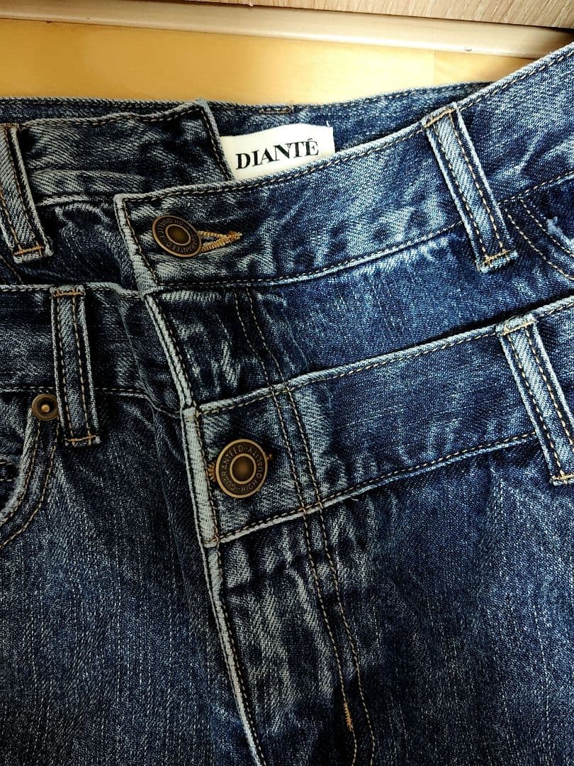 最終値下げ❗ディアンテdiante✨Waist layered looseデニム