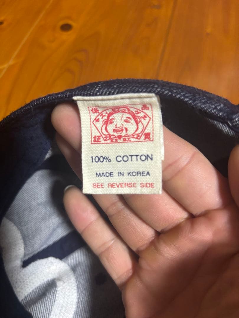 EVISU デニムロゴ刺繍キャップ