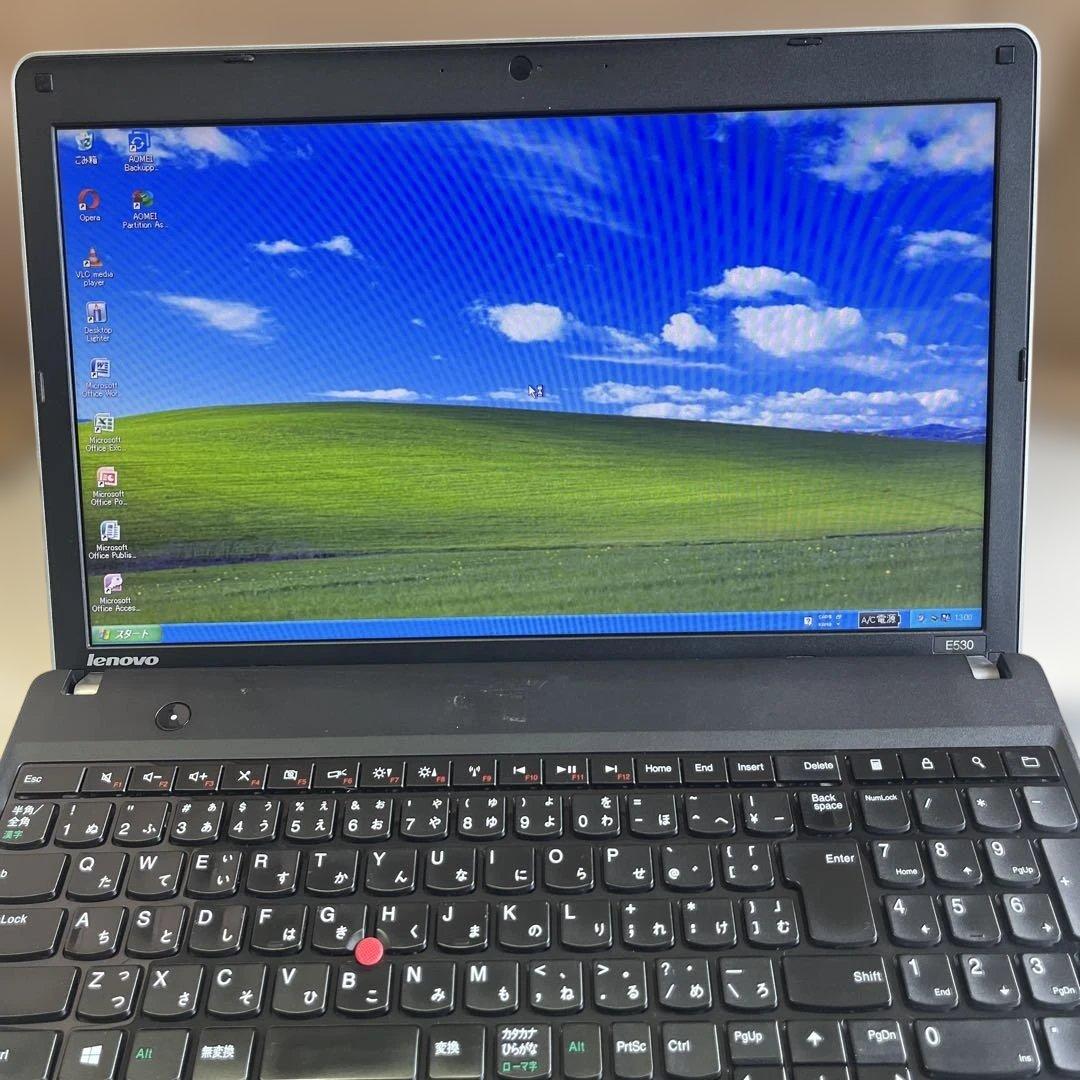 ☆訳有格安XP☆レノボ15.6大画面ノートPC☆ピーチスキン☆トラックポイント☆