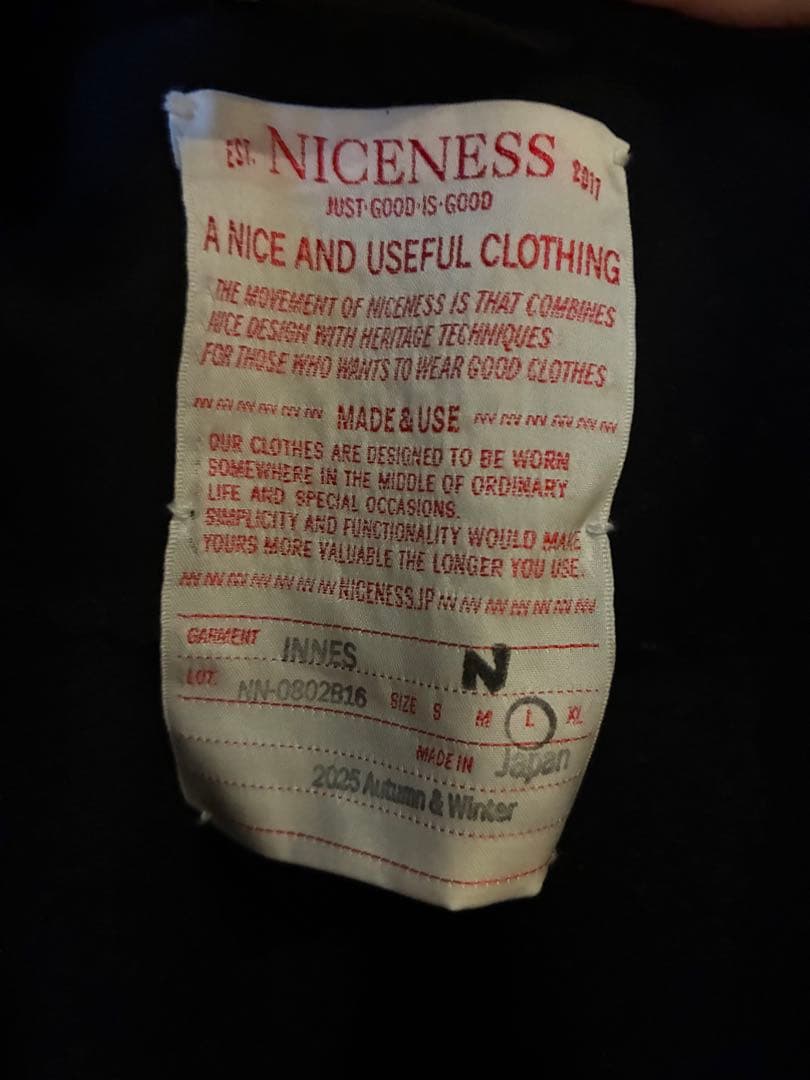 【NICENESS】INNES 25aw