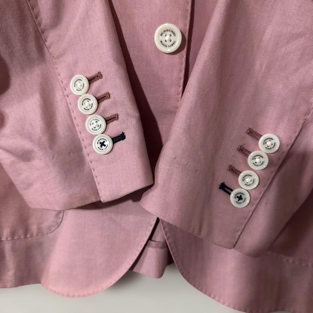 バーバリーブラックレーベルMテーラードジャケットBURBERRYシルク混
