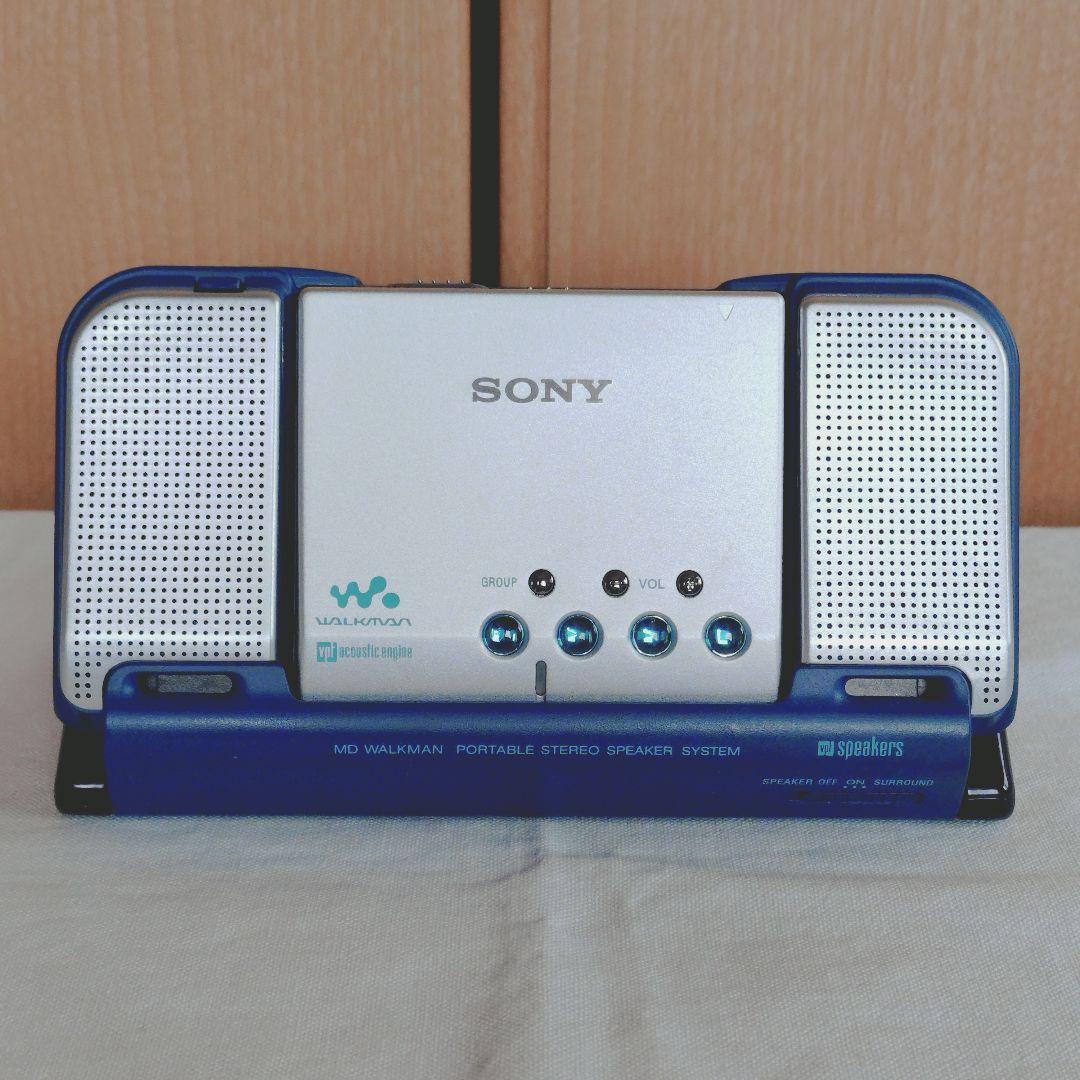 スピーカー付き　ポータブルMDプレーヤー　SONY　MZ-E810SP