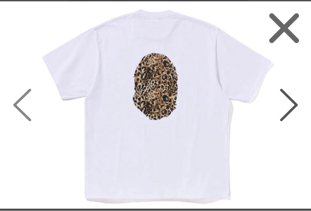 APE 白Tシャツ レオパード柄