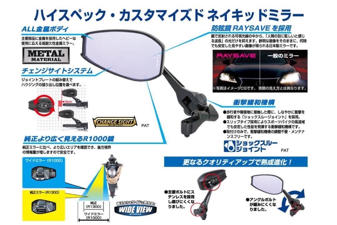 シャークミラー7 2個セット NA014