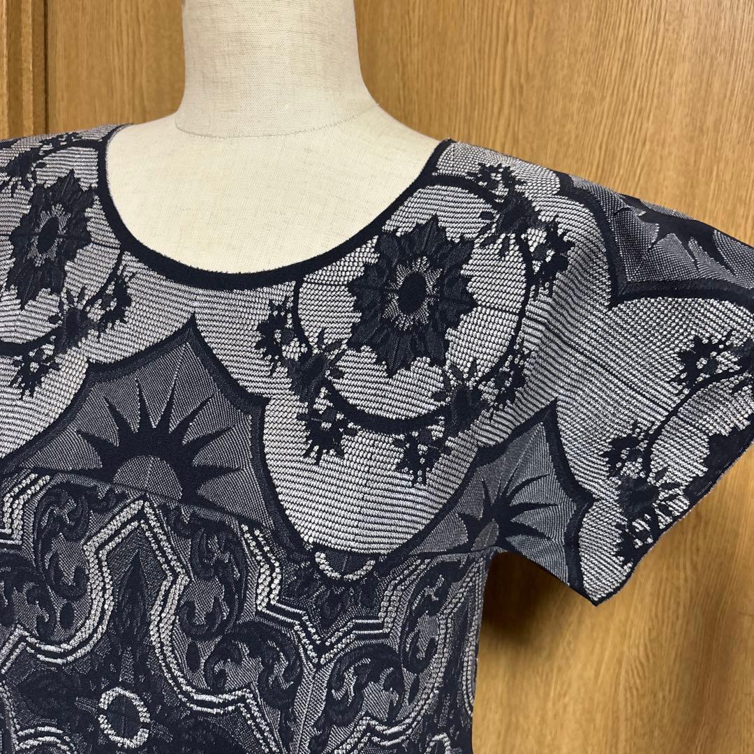 プリーツプリーズ　イッセイミヤケ　レース模様　トップス　tシャツ カットソー　3