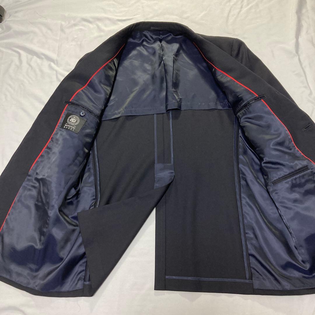 【美品】ジェイプレス 紺ブレ 金ボタン 段返り3ボタン オーセンティックXL