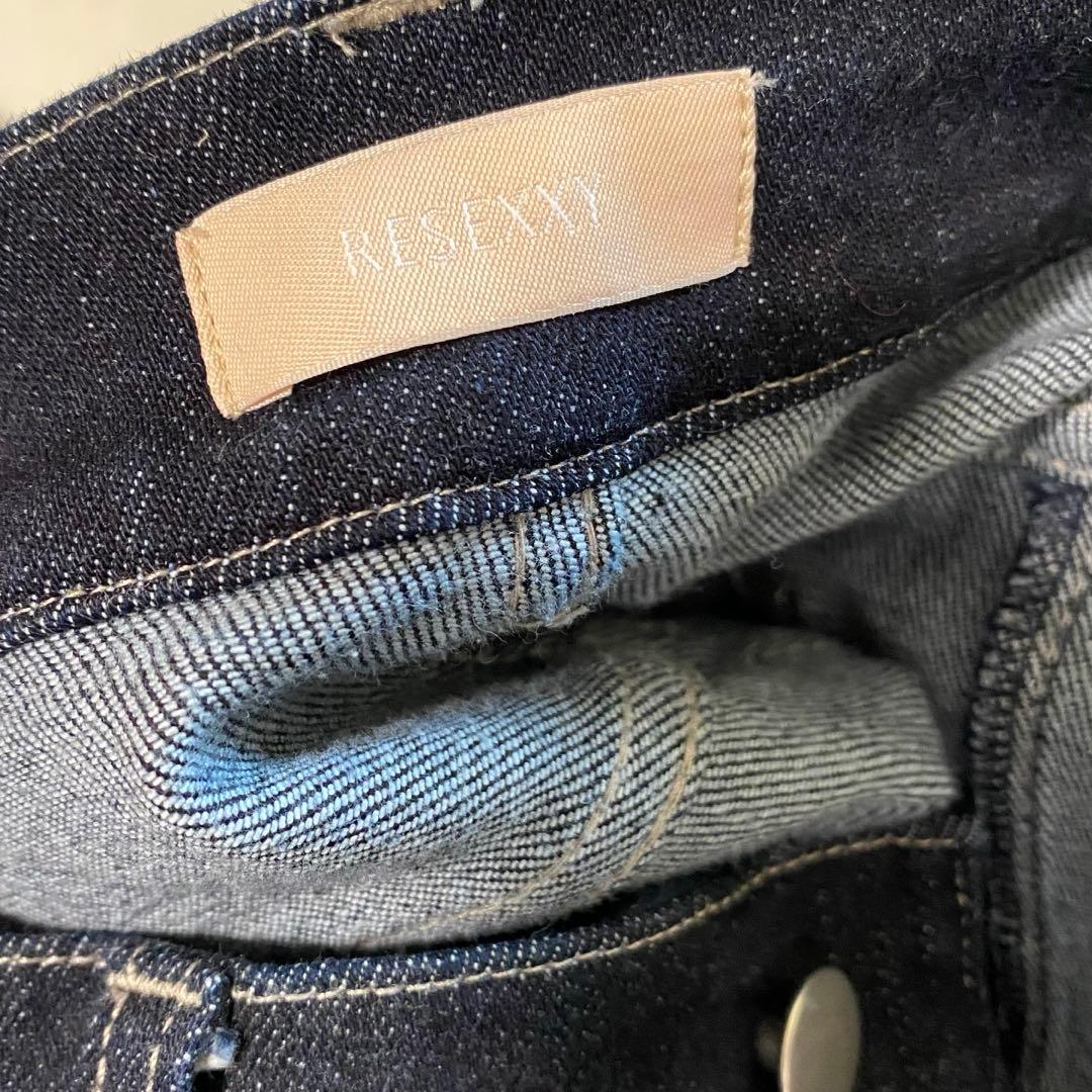⭕️最終値下げ RESEXXY デニム パンツ リボン カットインディゴブルー L
