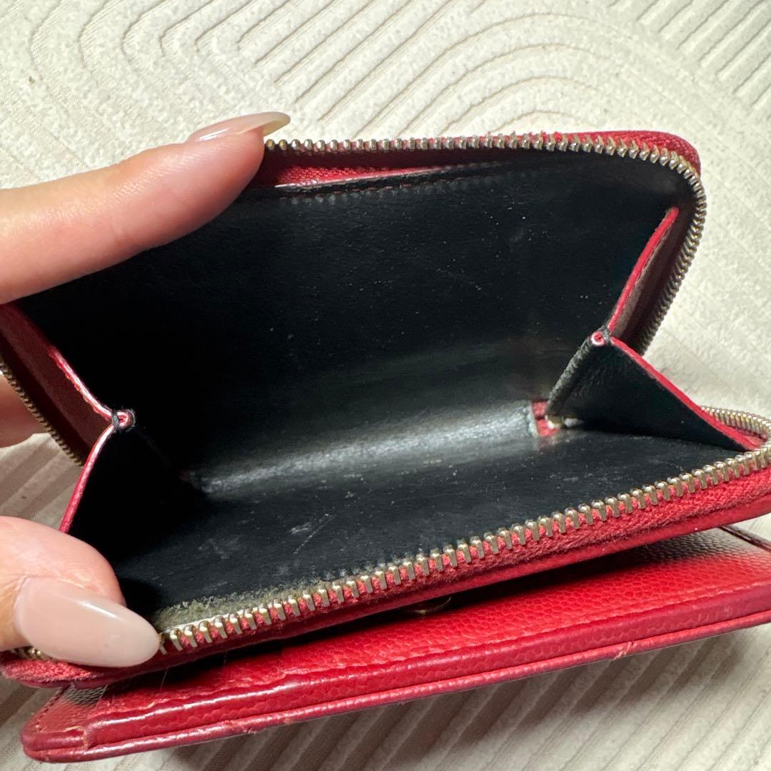 イブサンローラン　財布　赤　正規品